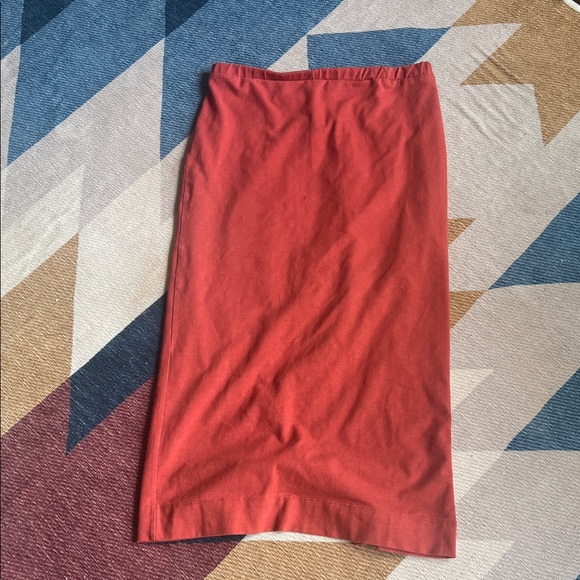 Orange stretch cotton Women's Skirt - Picture 1 of 1